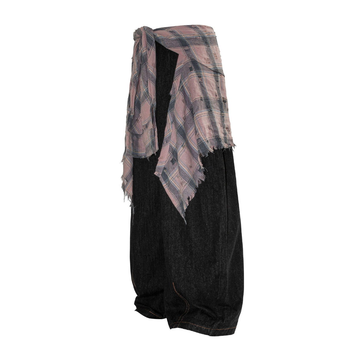 Deconstructed Design Loose Wide-Leg Jeans - Venlis