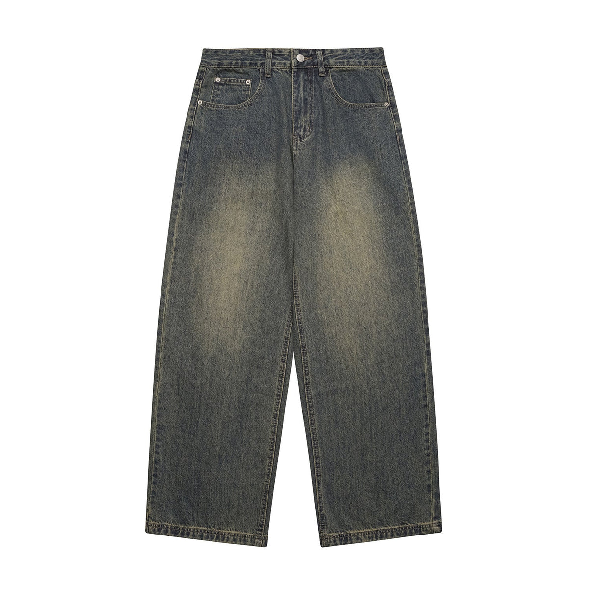 Denim Wide Leg Pants Loose Fit Long Trousers - Venlis