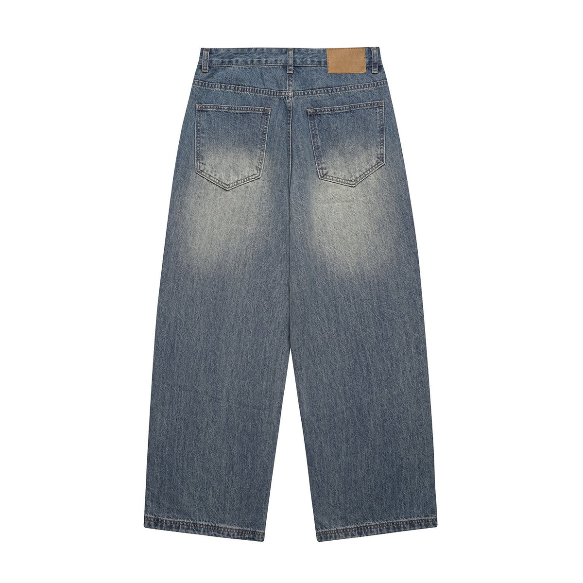 Denim Wide Leg Pants Loose Fit Long Trousers - Venlis