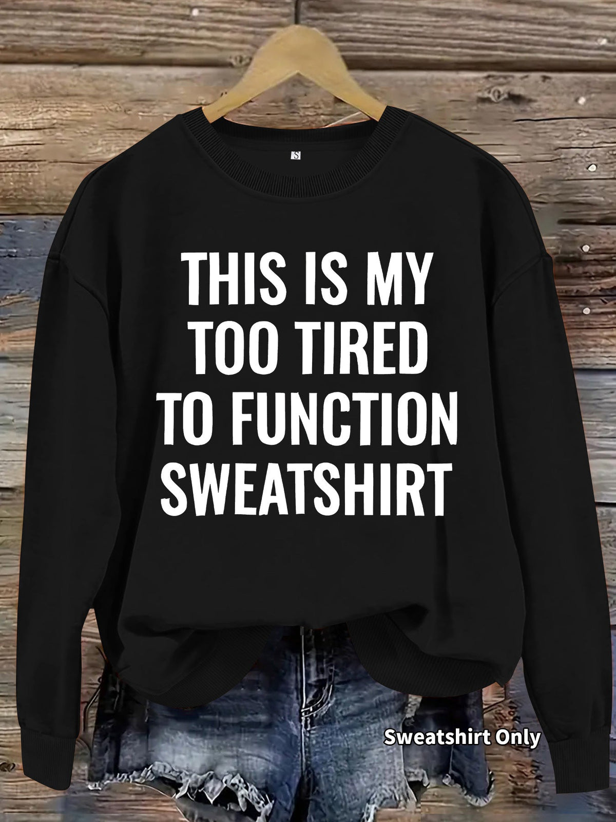 Slogan pattern printed round neck sweatshirt - Venlis