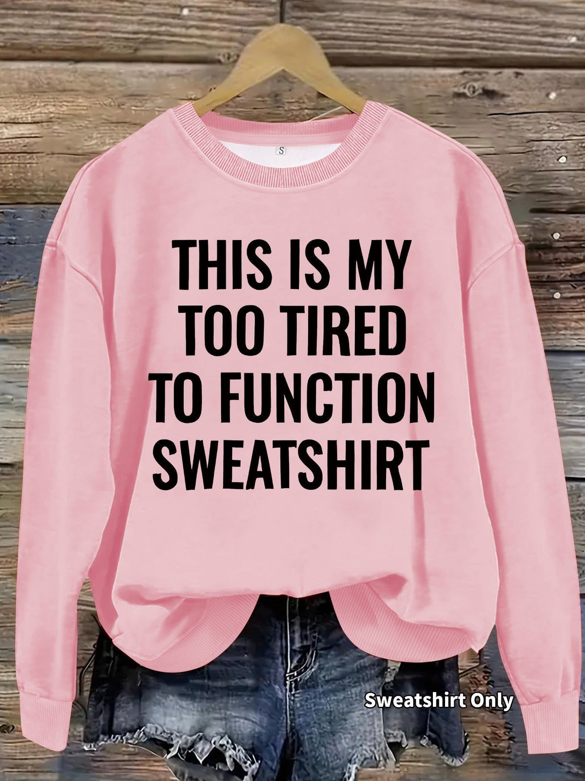 Slogan pattern printed round neck sweatshirt - Venlis