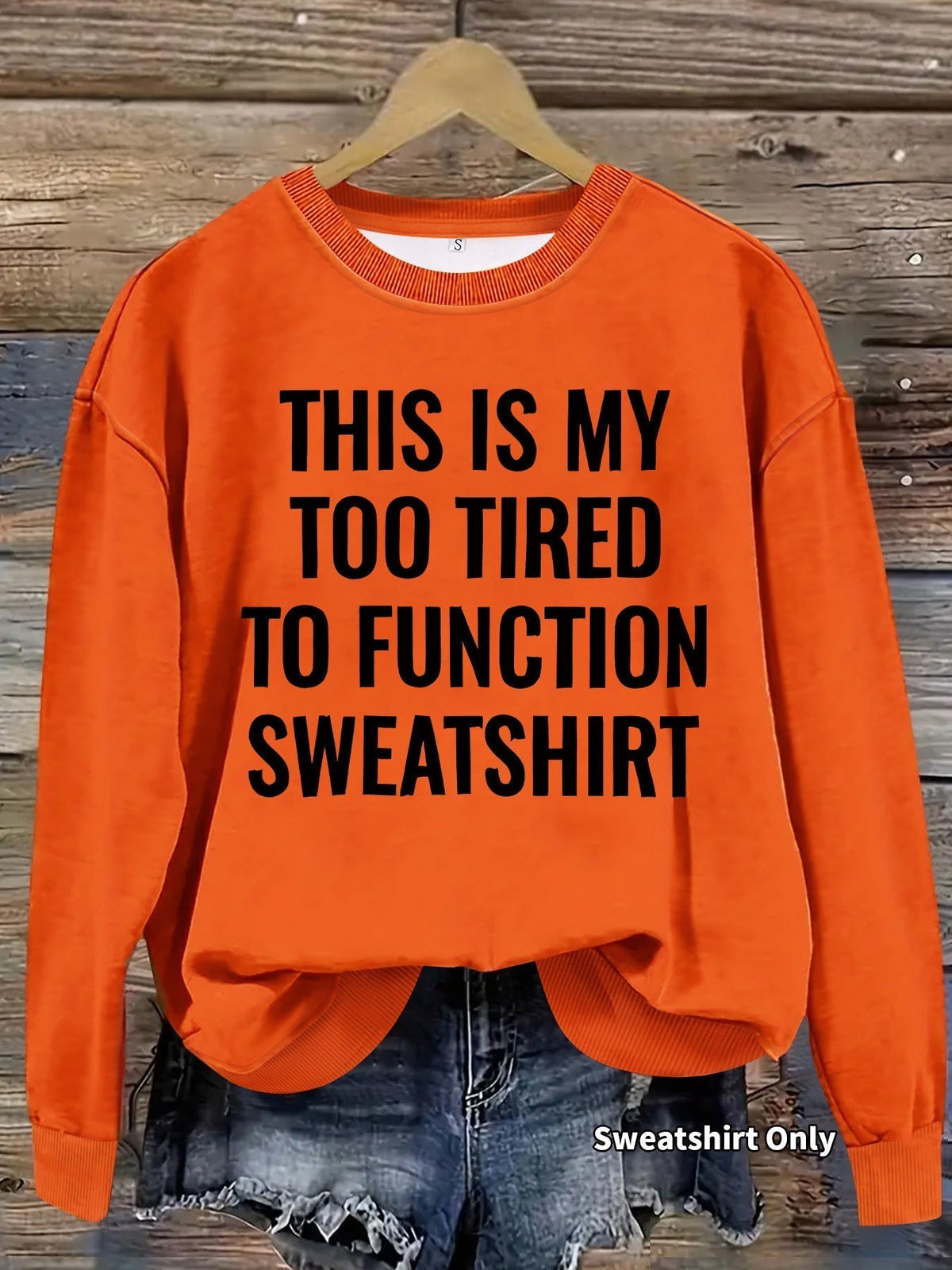 Slogan pattern printed round neck sweatshirt - Venlis