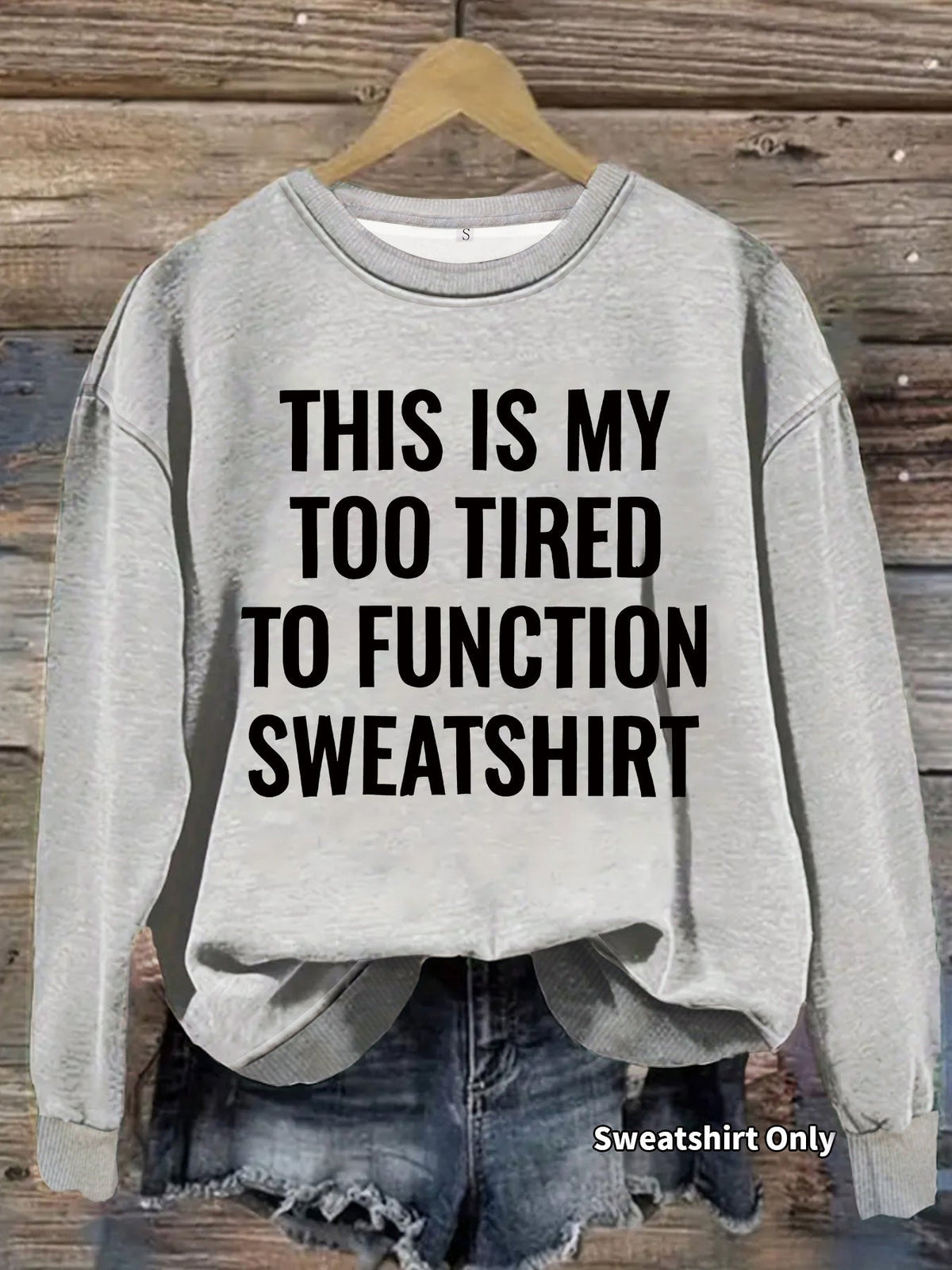 Slogan pattern printed round neck sweatshirt - Venlis