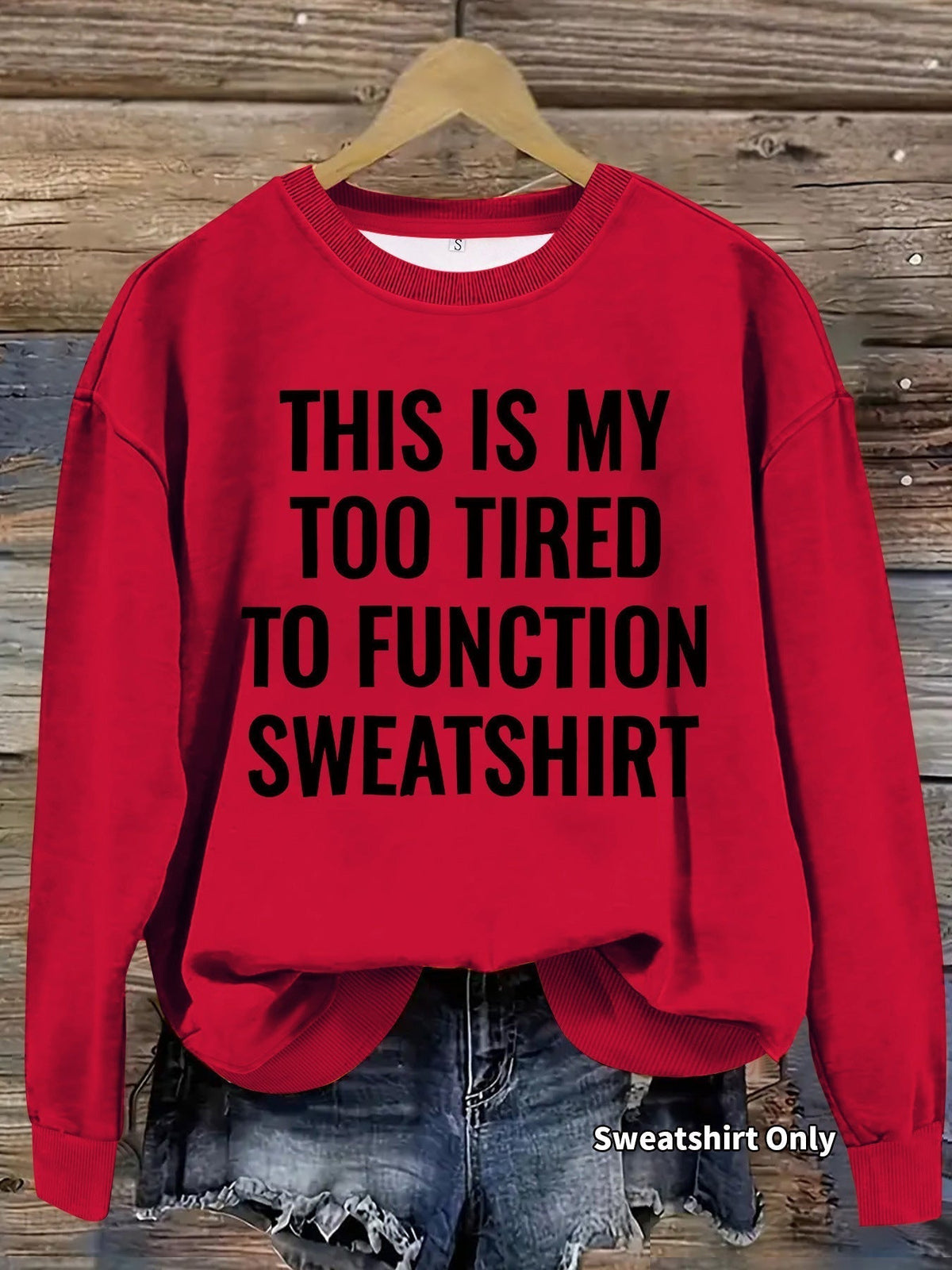Slogan pattern printed round neck sweatshirt - Venlis