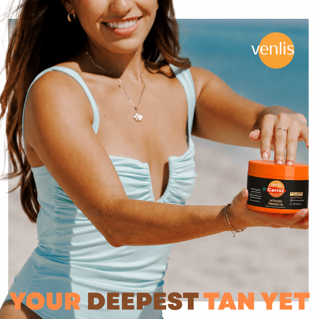 Venlis Golden Carrot Bronzing Gel | Tanning Gel for Golden Bronze Glow - Venlis