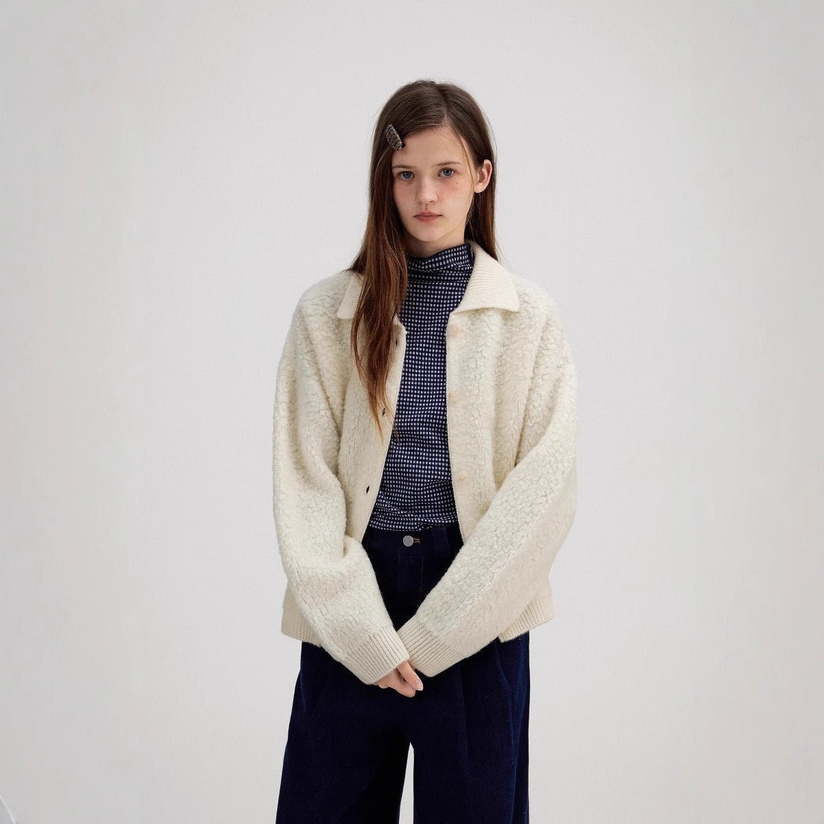 Women's Elegant Warm Thick Lamb Fur Coat - Venlis