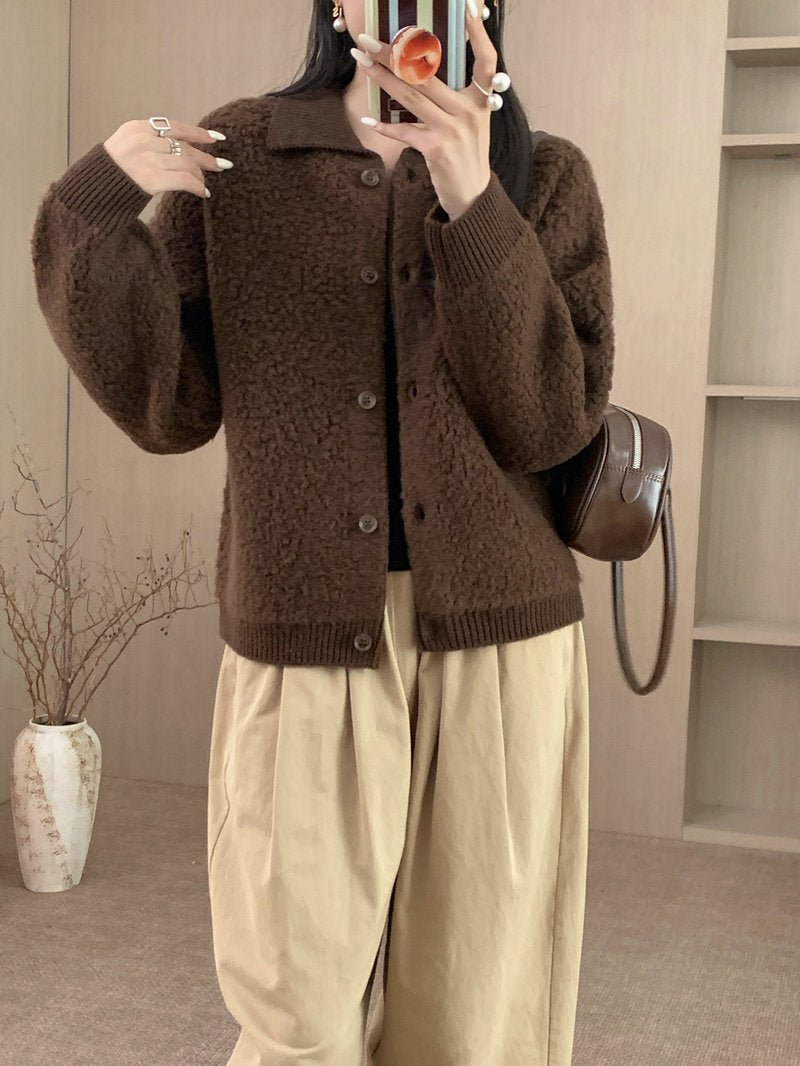 Women's Elegant Warm Thick Lamb Fur Coat - Venlis