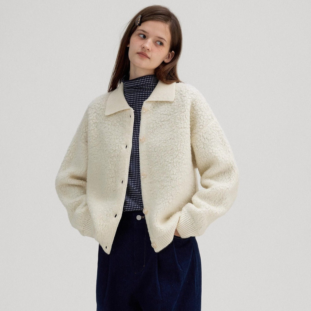 Women's Elegant Warm Thick Lamb Fur Coat - Venlis